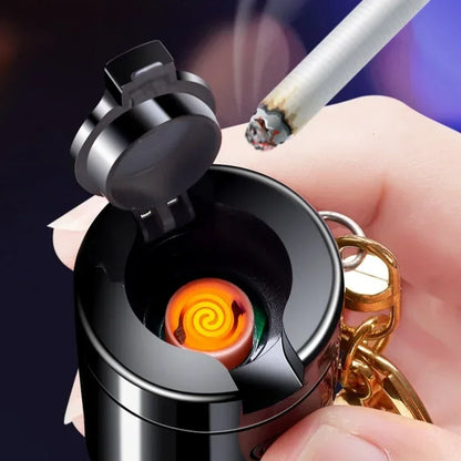 Multifunctionele sleutelhanger, LED USB elektronische aansteker